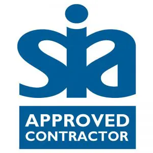 Blue SIA Approved Contractor logo with large sia letters above a rectangular box containing the words APPROVED CONTRACTOR in white text.