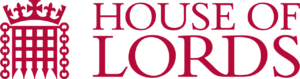 House of Lords logo with a red crown and portcullis graphic to the left of the words House of Lords in bold, uppercase red letters, as featured in Blackstock’s 2024 review by Baroness Casey.