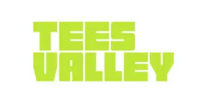 Bold, blocky yellow-green text on a white background reads TEES VALLEY, highlighting the region’s commitment to safer crowds and safer venues by 2026.