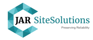 Logo for JAR Site Solutions Ltd featuring a geometric teal C shape, black JAR text, teal SiteSolutions text, and the tagline “Preserving Reliability” in smaller font—perfectly reflecting the company’s dedication to dependable site solutions and construction services.