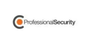 Logo with a grey and orange circular design next to the words Professional Security in bold black and grey text on a white background, perfectly reflecting the brand’s commitment to reliable security solutions.
