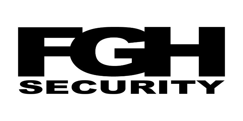 Black text logo reads FGH Security in bold letters on a white background, representing FGH Security Ltd and their trusted security services.