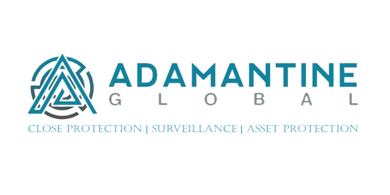 Adamantine Global logo with stylised A icon, representing the strength and reliability of Adamantine Global Ltd. Text reads: Close Protection | Surveillance | Asset Protection.