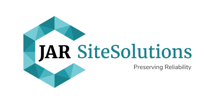 Logo for JAR Site Solutions Ltd featuring a geometric teal C shape, the company name in black and teal text, and the tagline “Preserving Reliability” to the right—a professional design that reflects the strength and innovation of JAR Site Solutions in delivering expert site solutions.