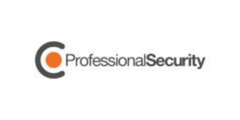 Logo with a grey and orange circular design next to the words Professional Security in bold black and grey text on a white background, perfectly reflecting the brand’s commitment to reliable security solutions.