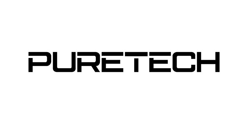 The image shows the word PURETECH in bold, black, modern uppercase letters on a white background.